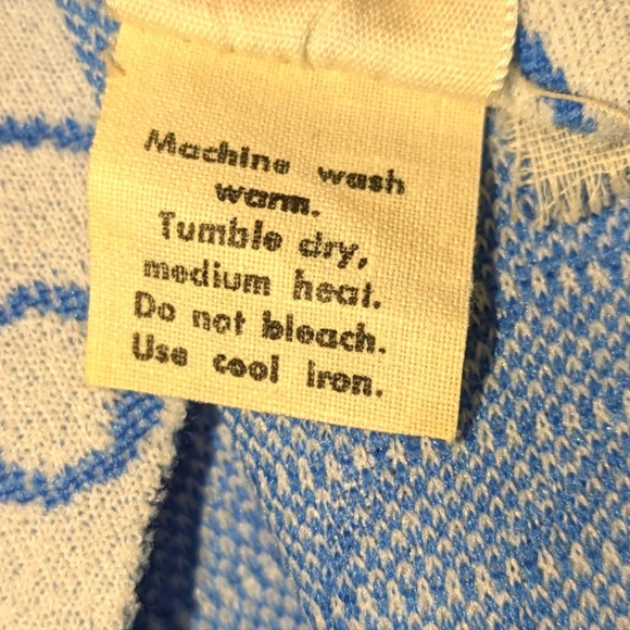 Morro Bay Mod Dress Blue and White size 14.5 Geometric 60's 70's Style‎ - Picture 5 of 6